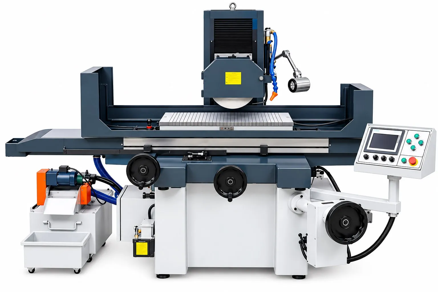 Surface grinding machine for finishing mould plates and inserts flat and parallel